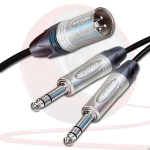  Balanced Neutrik Male XLR Split into 2 x Neutrik Balanced Female Jacks, Sommer  - Picture 1 of 3