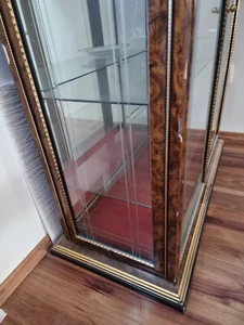 ANTIKE - GLASVITRINE /KOMMODE MIT BÖDEN ROSA MARMOR PLATTE ZEITLOS SCHÖN ALT - Bild 1 von 16