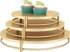 3-Piece Gold Cake Stands for Dessert Table Cupcake Stand Set, Cake Tray Cookies 