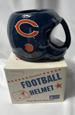 vintage Chicago Bears Planter/holder Blue And Orange helmet Helmet Cover