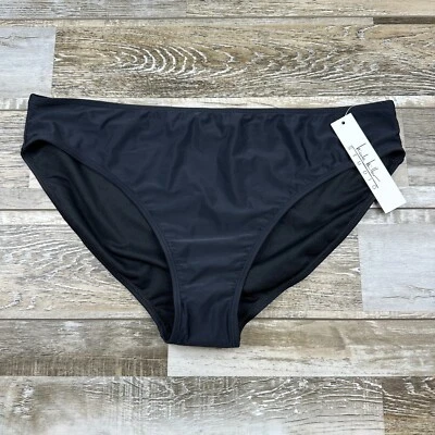 Women's NWT XL Nicole Miller swim suit bikini bottom black solid - Image 1 of 4