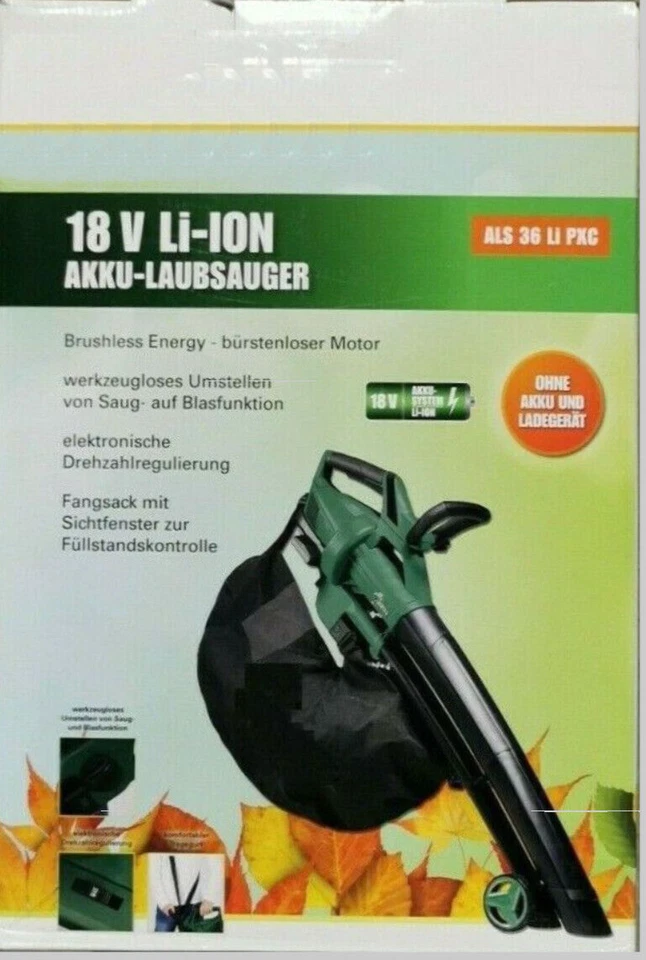 Akku Laubsauger bläser ALS 36 LI PXC bgl. Einhell GE-CL 36 Li  , ohne Akku - Bild 1 von 1