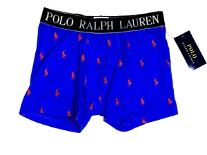 Polo Ralph Lauren blau allover orange Pony Boxerunterwäsche - klein - neu mit Etikett - Bild 1 von 3