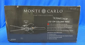 Monte Carlo - Colony Max 52" Indoor/Outdoor Aged Pewter Ceiling Fan - Picture 1 of 6