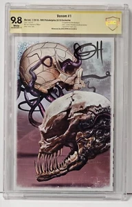CBCS 9,8 Venom #1 Sig Greg Horn Primera Guerra Mundial Filadelfia 2018 exclusivo Legacy 166 Virgin - Imagen 1 de 4