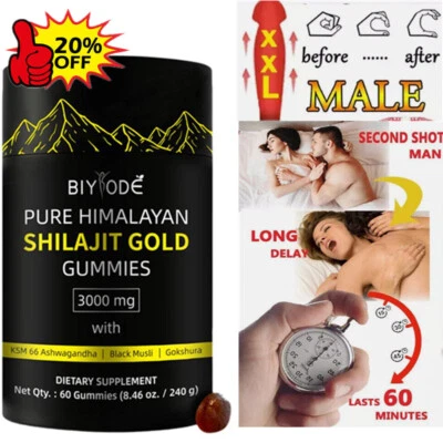 MARKENLOS Pure~ Himalayan Shilajit Gummies Immune Support with-Ashwagandha New x 1 Z1 S3C5