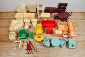 LOT of 36 Vtg 1950's MARX Plastic Furniture for Tin Litho Doll House - Picture 1 of 24