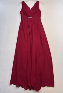 Lauren Ralph Lauren Women's 2P Sleeveless Maxi Evening Dress Rhinestone V-Neck - Foto 1 di 24