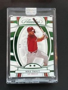 2022 Flawless Mike Trout Dual Emerald Gem 4/5 Angels - Picture 1 of 2
