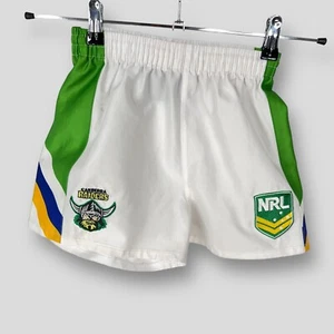 NRL ISC Rugby Youth White Shorts Canberra Raiders SIZE 12 with imperfection - Picture 1 of 11