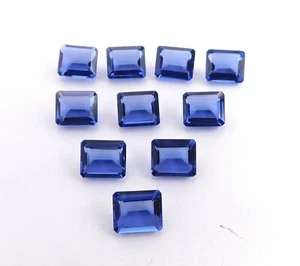 Lab Created Tanzanite Octagon Cut Lot Loose Gemstone 10X12 MM For Jewelry P-862 - Picture 1 of 2