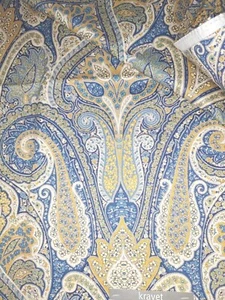 KRAVET Designer Fabric Keisha Paisley 2 Remnant Samples Crafts Pillow (#73) - Picture 1 of 6
