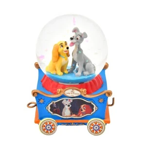 Disney Store Japan Globe Dogs Lady and the Tramp Snow Globe Mini Dolly - Picture 1 of 4