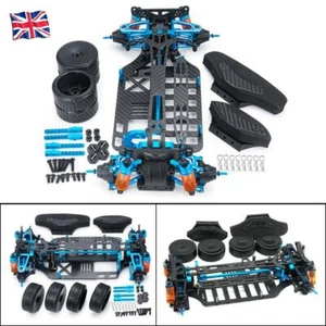 4WD Alloy / Plastic & Carbon Racing Car Frame Kit For 1:10 RC TAMIYA TT01 TT-01 - Picture 1 of 14