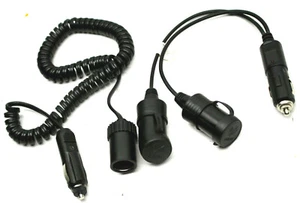 Two DC12V 8 Amp Cord Extension Adapter Automobile Cigarette Lighter Power Source - Picture 1 of 6