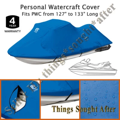 Cubierta PWC para 127-133" pulgadas Polaris Jet Ski Kawasaki Sea-Doo Yamaha Waverunner Foto 1 de 3