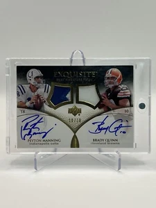 2007 Exquisite Peyton Manning & Brady Quinn Dual Auto Patch RC 10/10 - Picture 1 of 5