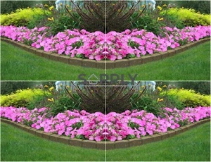 4.8M Primeur EARTH Flexi Curve Edging Lawn Roman Stone Garden Border 4 x 1.2M - Picture 1 of 4
