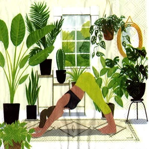 Serviettes en papier Yoga relaxation sérénité zen. Napkins Yoga serenity relax - Picture 1 of 1