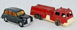 LONE STAR LONDON TAXI CAB & TOOTSIE TOY FIRE TRUCK DIECAST TOYS - Picture 1 of 12
