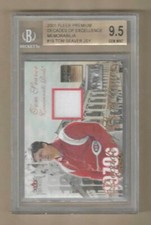 2001 Fleer Premium Decades of Excellence Jersey TOM SEAVER #19 BGS 9.5 GEM MINT