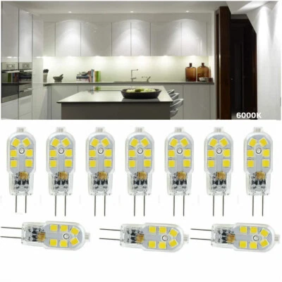 10X G4 LED Lamp 2W COB Bulb 12V 360 Beam Angle Chandelier Light Replace Halogen - Image 1 of 4