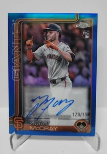 2025 TOPPS CHROME GRANT MCCRAY BLUE REFRACTOR AUTO 128/150 RC - Picture 1 of 2