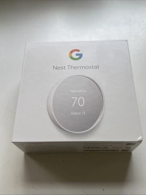 Google Nest Smart Thermostat 4th Generation Snow G4CVZ-US - New Sealed Box Snow - Image 1 of 4