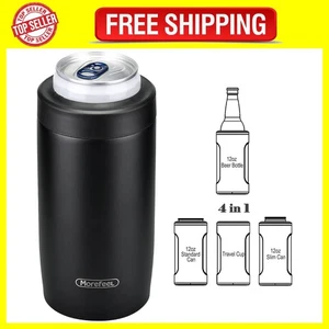 4-in-1 Skinny Can Cooler Double Wall Stainless Steel Insulated Can Holder,Can Co - Picture 1 of 8