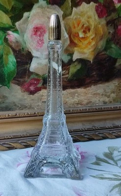 ANCIENNE BOUTEILLE TOUR EIFFEL EN VERRE PRESSÉ EAU DE COLOGNE PARIS JAMY FRANCE - Photo 1/4