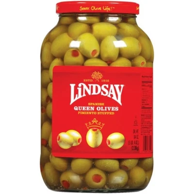 Lindsay Pimiento Stuffed Spanish Queen Olives , 84 Ounce, 4 Per Case - Image 1 of 4