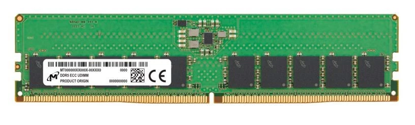 Micron 16GB (1x16GB) DDR5 ECC UDIMM 5600MHz CL46 2Rx8 Server Data Center Memo... - image 1 of 1