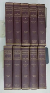 ABRAHAM LINCOLN A HISTORY 10 VOLUMES JOHN G NICOLAY JOHN HAY CENTURY 1914 ILLUS - Foto 1 di 12