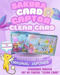 Cartas y Cuaderno mágico Sakura Card Captor clear card "Takara Tomy" - Imagen 1 de 4