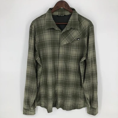 Outdoor Research Mens Astroman US Sun Shirt XL TG Plaid Button Green READ - Image 1 of 4