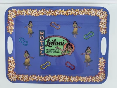 Hotel Leilani 夏威夷提基托盘 Evolution 樱花三聚氰胺 19.5 英寸 x 14.5 英寸 — 第 1/4 张图片