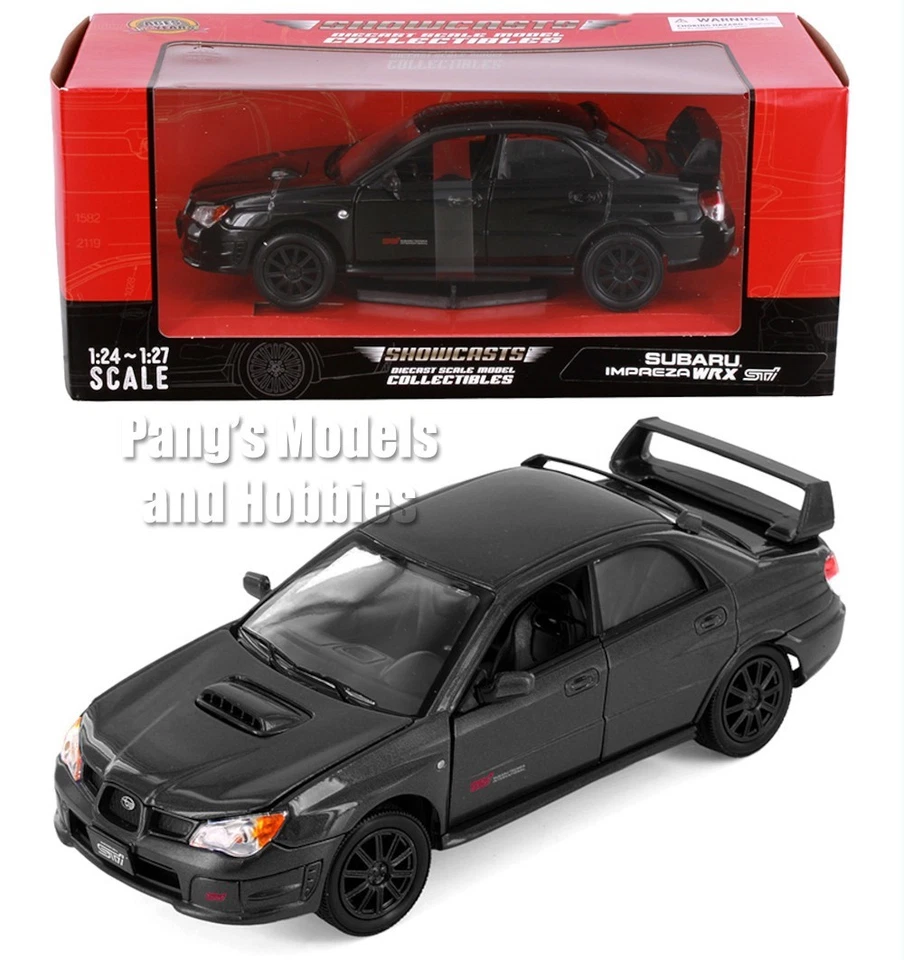 2006 Subaru Impreza WRX STI 1/24 Scale Diecast Model - SHOWCASTS - BLACK w/ BOX - Image 1 of 4