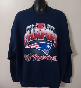 Vintage 90er New England Patriots AFC Champs Erwachsene XXL NFL Sweatshirt Pro Player EUC - Bild 1 von 9