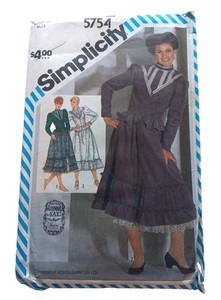 SIMPLICITY Pattern 5754 Gunne Sax Jessica McClintock Prairie 10 Cut Complete - Picture 1 of 5
