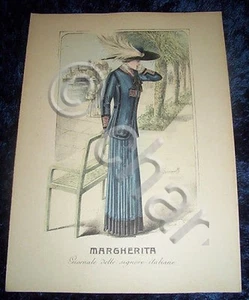 Original Vintage Lithographie Druck - Mode Damen Kleider A46 - um 1900 - Bild 1 von 1