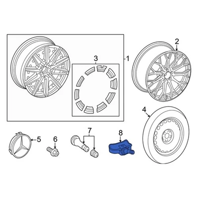For Mercedes-Benz C300 15-23 Tire Pressure Monitoring System (TPMS) Sensor Foto 1 de 4