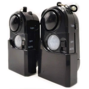 2 Packs Portable Mini Motion Detector Alarm-120DB Ear-Piercing Siren-SOS LED ... - Foto 1 di 5