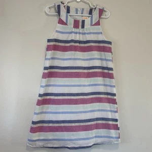 Gymboree Girl Sparkle Blue/Purple/Mint Striped Shift Dress Size 7 - Picture 1 of 7