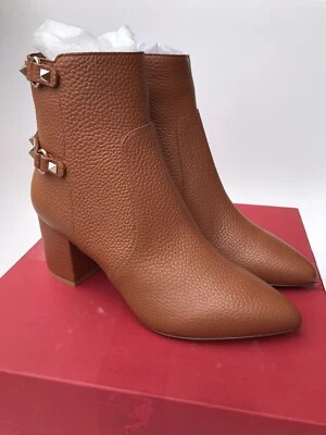 Valentino Garavani Rockstud Botines Cuero Camel (Talla EU 38.5/US 8.5) Foto 1 de 4