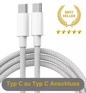 Ladekabel für iPhone 15 16/Plus/Pro/Pro Max Datenkabel MacBook TYP C-C 60W Super - Bild 1 von 4