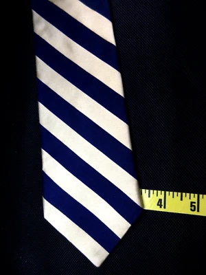 Галстук синий Nautica с желтыми полосками длина 60 дюймов ширина 3,75 дюйма - Изображение 1 из 3