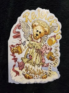 Boyd Bear REJOICE Guardian Angel Bear Christmas Card w. Envelope - Picture 1 of 12