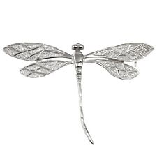 Sterling Silver dragonfly pin brooch with presentation gift box