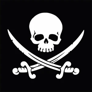 Skull Swords Pirate Jolly Roger Car Laptop Motorbike Vinyl Decal Sticker (ia) - Bild 1 von 9