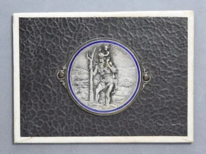 Vintage St. Christopher Car Motorist Protector Plate Sample - Picture 1 of 2